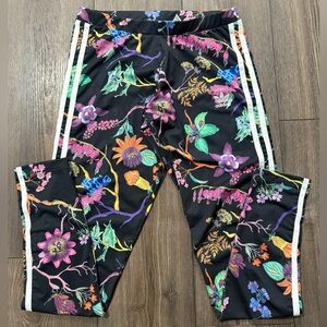 Rare Adidas Originals Poisonous Garden Floral Leggings Women’s Small S 3-Stripe